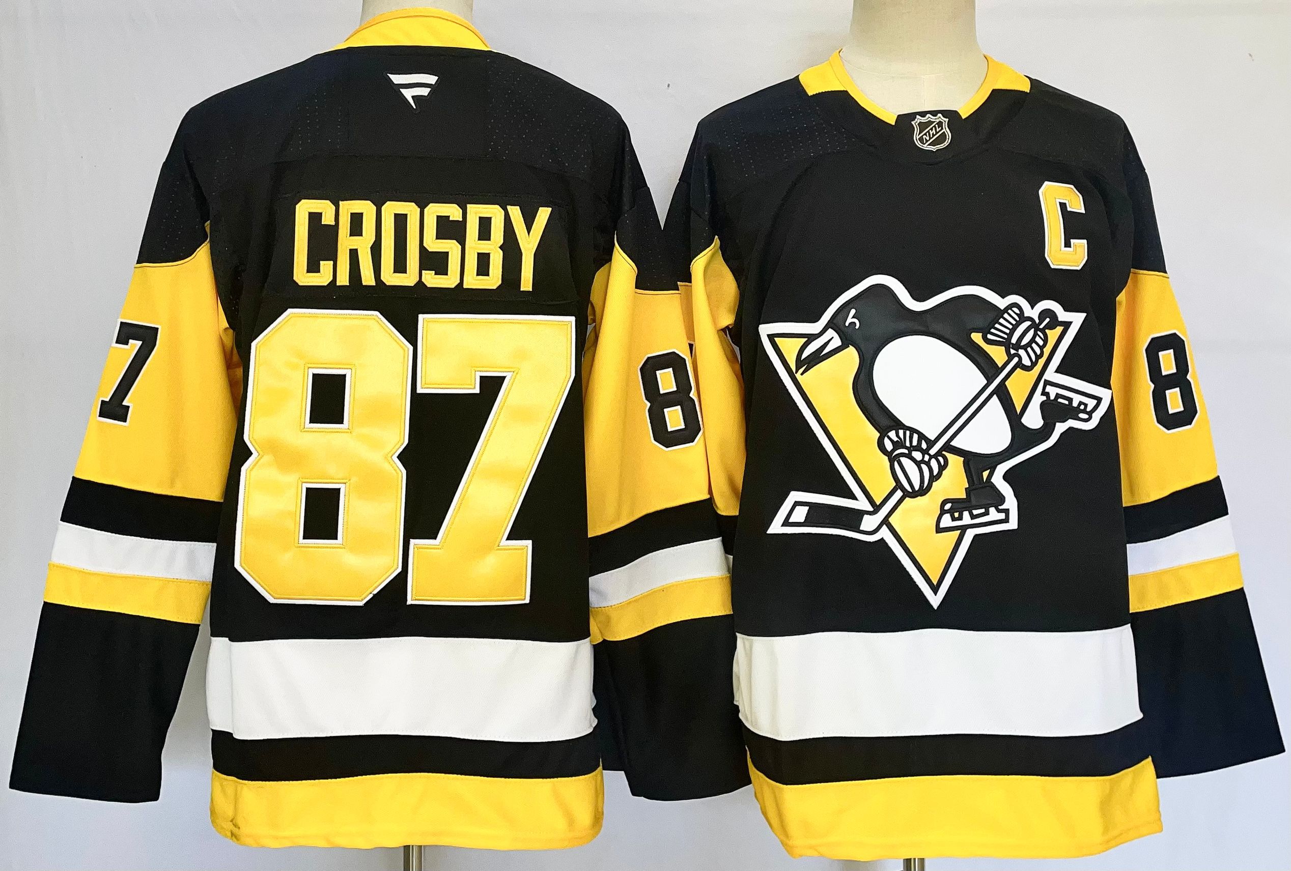 Men Pittsburgh Penguins #87 Crosby Black 2025 Home Premier Player NHL Jersey->pittsburgh penguins->NHL Jersey